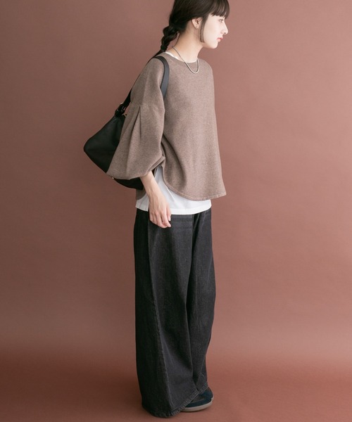 ITEMS URBANRESEARCH(アイテムズ アーバンリサーチ)の「ワッフルクロップドニット(ニット/セーター・レディース・チャコールグレー/モカ/ホワイト・FREE)」の20枚目の写真