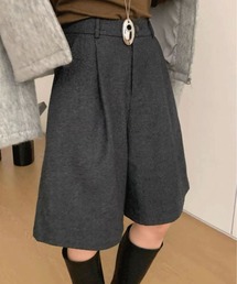 タック入りワイドハーフパンツ