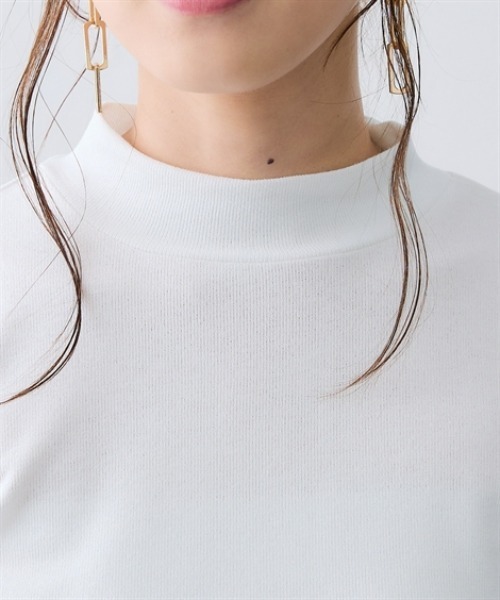 7days Life Styling(セブンデイズライフスタイリング)の「袖口レースモックネックシアーリブトップス(Tシャツ/カットソー・レディース・オフホワイト/ブラック・LL/3L/M/L)」の12枚目の写真