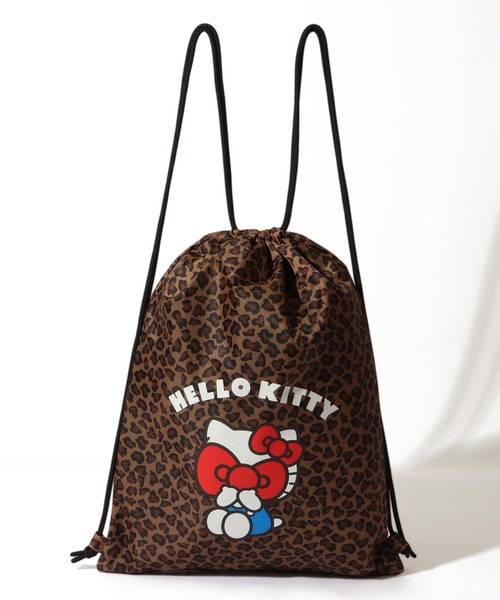 sanrio(サンリオ)の「【HELLO KITTY × LOVE BOAT】ナップサック(バックパック/リュック・メンズ・レオパード/ブラック・FREE)」の4枚目の写真