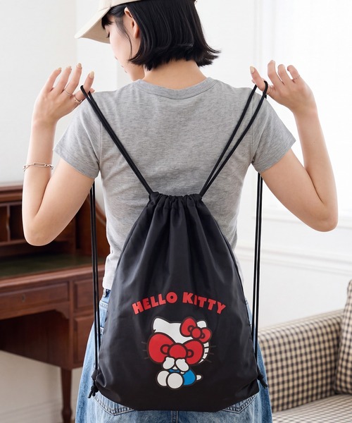 sanrio(サンリオ)の「【HELLO KITTY × LOVE BOAT】ナップサック(バックパック/リュック・メンズ・レオパード/ブラック・FREE)」の16枚目の写真