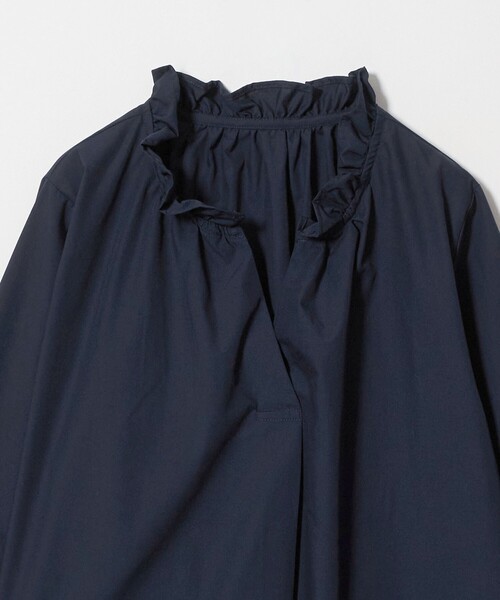 A DAY IN THE LIFE UNITED ARROWS(アデイインザライフユナイテッドアローズ)の「レースカフ フリルネックブラウス <A DAY IN THE LIFE>(シャツ/ブラウス・レディース・ライトグレー/ネイビー/オリーブ・FREE)」の6枚目の写真