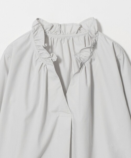 A DAY IN THE LIFE UNITED ARROWS(アデイインザライフユナイテッドアローズ)の「レースカフ フリルネックブラウス <A DAY IN THE LIFE>(シャツ/ブラウス・レディース・ライトグレー/ネイビー/オリーブ・FREE)」の17枚目の写真