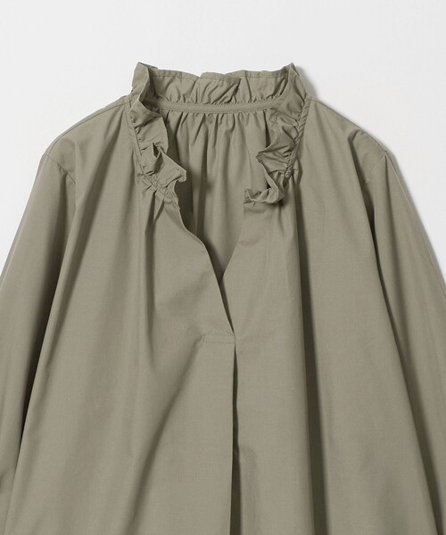 A DAY IN THE LIFE UNITED ARROWS(アデイインザライフユナイテッドアローズ)の「レースカフ フリルネックブラウス <A DAY IN THE LIFE>(シャツ/ブラウス・レディース・ライトグレー/ネイビー/オリーブ・FREE)」の15枚目の写真