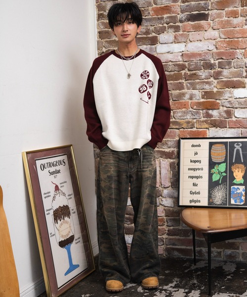 WEGO(ウィゴー)の「WEGO/【26年秋冬新作】ジャガードグラフィックプルオーバー(ニット/セーター・メンズ・その他1/その他2/その他3/その他4/その他5/その他6・SMALL/MEDIUM/LARGE)」の12枚目の写真