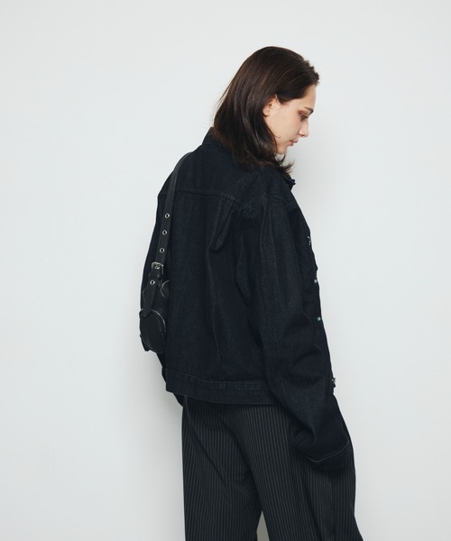 DAZE（デイズ）の「ファイヤーマンバックル デニムジャケット（デニムジャケット・メンズ・ブラック系・SMALL/LARGE/MEDIUM）」の6枚目の写真