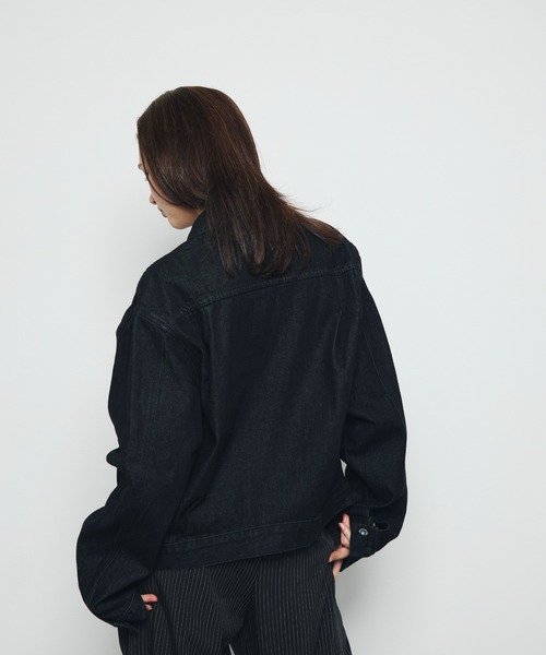 DAZE（デイズ）の「ファイヤーマンバックル デニムジャケット（デニムジャケット・メンズ・ブラック系・SMALL/LARGE/MEDIUM）」の8枚目の写真