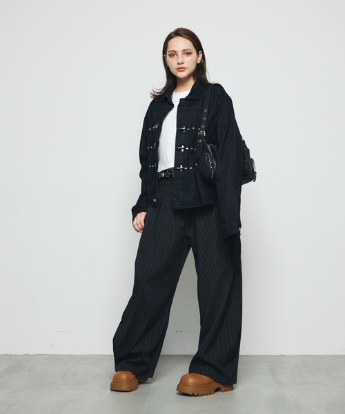 DAZE（デイズ）の「ファイヤーマンバックル デニムジャケット（デニムジャケット・メンズ・ブラック系・SMALL/LARGE/MEDIUM）」の16枚目の写真