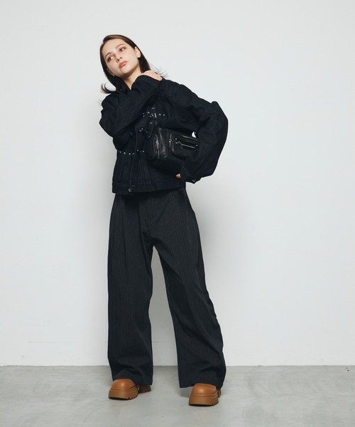 DAZE（デイズ）の「ファイヤーマンバックル デニムジャケット（デニムジャケット・メンズ・ブラック系・SMALL/LARGE/MEDIUM）」の21枚目の写真