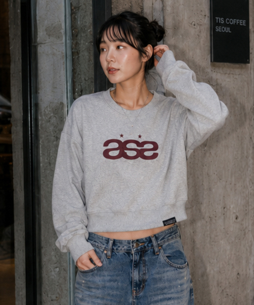 PEID(ペイド)の「PD ase クロップスウェット 2カラー(スウェット・レディース・ブラック/グレー・1/2)」の3枚目の写真