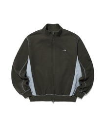 3STAR LOGO HIGH NECK ZIP UP_KHAKI(NG2GFUM481A)