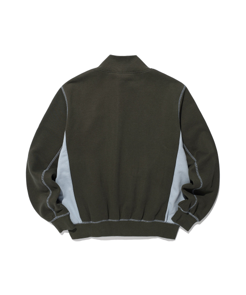 NICE GHOST CLUB（ナイスゴーストクラブ）の「3STAR LOGO HIGH NECK ZIP UP_KHAKI(NG2GFUM481A)（スウェット・レディース・カーキ・SMALL/MEDIUM/LARGE）」の2枚目の写真