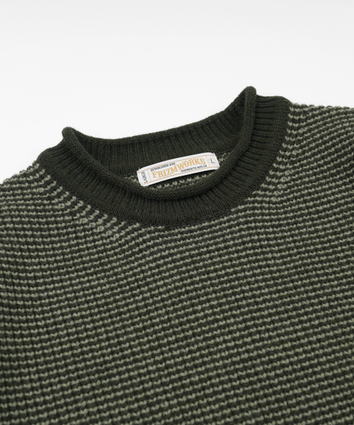 FRIZMWORKS(フリズムワークス)の「ROLLNECK RINGER KNIT _ OLIVE(ニット/セーター・メンズ・その他・SMALL/MEDIUM/LARGE/X-LARGE)」の3枚目の写真