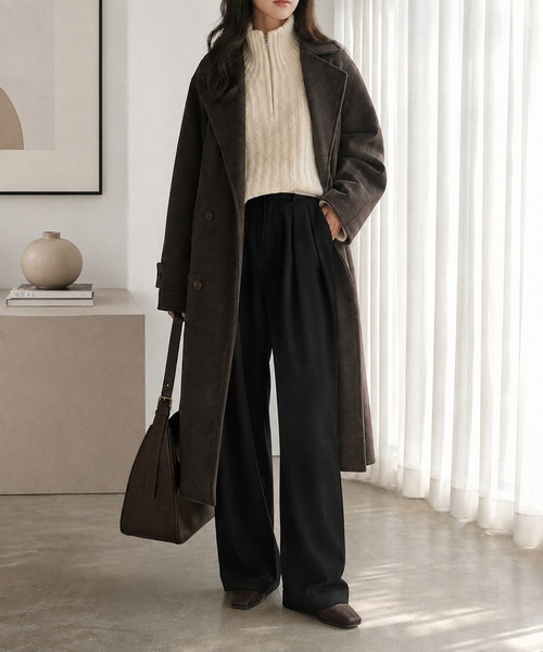 GRESHEL(グレッシェル)の「ベーシックストレートスラックス(スラックス・レディース・ブラック・LARGE/MEDIUM/SMALL)」の7枚目の写真