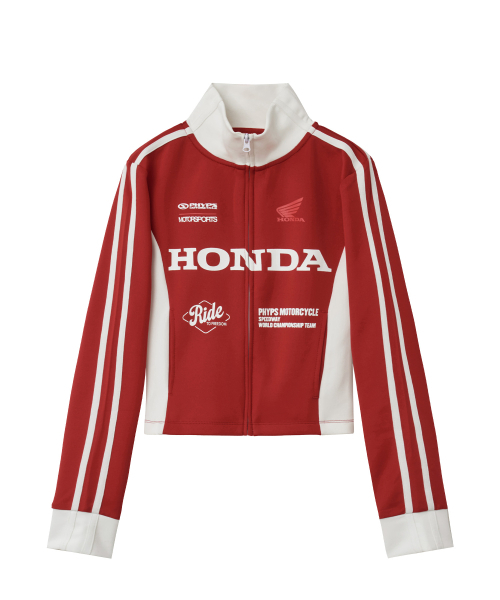 PHYPS MOTORCYCLE(フィップスモーターサイクル)の「Women Track Zip up Red(ナイロンジャケット・レディース・その他・SMALL/MEDIUM)」の1枚目の写真