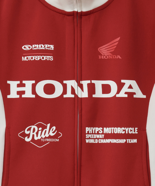 PHYPS MOTORCYCLE(フィップスモーターサイクル)の「Women Track Zip up Red(ナイロンジャケット・レディース・その他・SMALL/MEDIUM)」の4枚目の写真