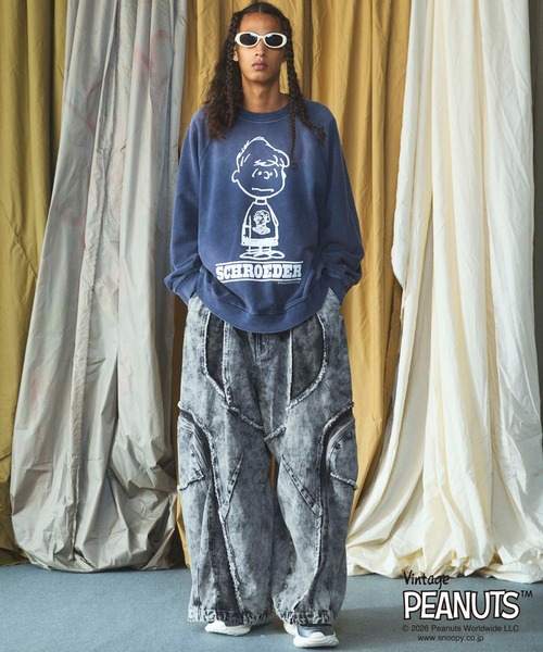 MAISON SPECIAL(メゾンスペシャル)の「《UNISEX》「PEANUTS」プライムオーバークルーネックスウェット/「PEANUTS」Prime-Over Crew Neck Sweatshirt【MAISON SPECIAL/メゾンスペシャル】(スウェット・メンズ・オレンジ/テラコッタ/ネイビー・0/1/2)」の22枚目の写真
