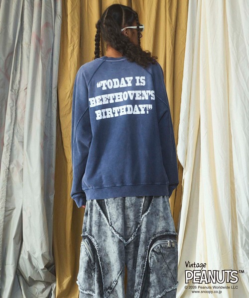 MAISON SPECIAL(メゾンスペシャル)の「《UNISEX》「PEANUTS」プライムオーバークルーネックスウェット/「PEANUTS」Prime-Over Crew Neck Sweatshirt【MAISON SPECIAL/メゾンスペシャル】(スウェット・メンズ・オレンジ/テラコッタ/ネイビー・0/1/2)」の17枚目の写真