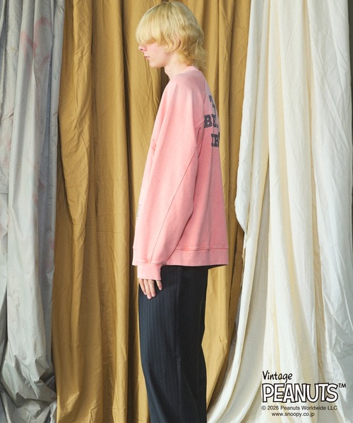 MAISON SPECIAL(メゾンスペシャル)の「《UNISEX》「PEANUTS」プライムオーバークルーネックスウェット/「PEANUTS」Prime-Over Crew Neck Sweatshirt【MAISON SPECIAL/メゾンスペシャル】(スウェット・メンズ・オレンジ/テラコッタ/ネイビー・0/1/2)」の15枚目の写真