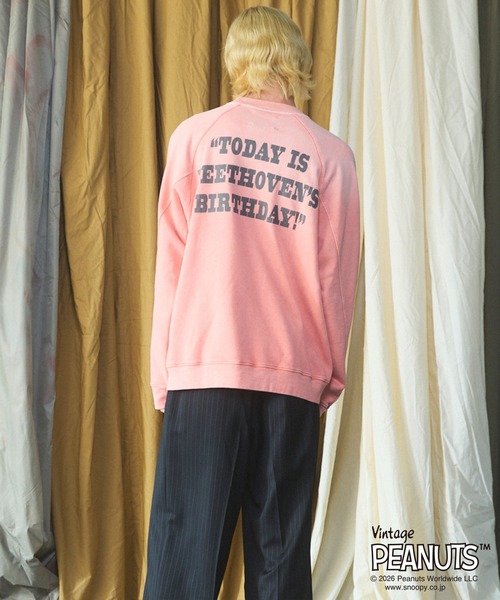 MAISON SPECIAL(メゾンスペシャル)の「《UNISEX》「PEANUTS」プライムオーバークルーネックスウェット/「PEANUTS」Prime-Over Crew Neck Sweatshirt【MAISON SPECIAL/メゾンスペシャル】(スウェット・メンズ・オレンジ/テラコッタ/ネイビー・0/1/2)」の14枚目の写真