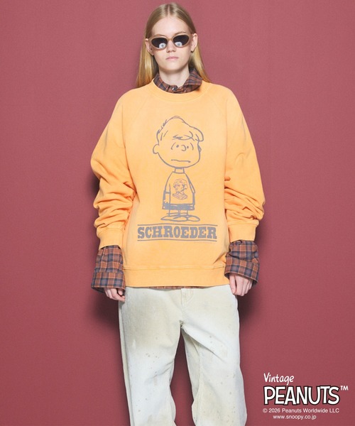MAISON SPECIAL(メゾンスペシャル)の「《UNISEX》「PEANUTS」プライムオーバークルーネックスウェット/「PEANUTS」Prime-Over Crew Neck Sweatshirt【MAISON SPECIAL/メゾンスペシャル】(スウェット・メンズ・オレンジ/テラコッタ/ネイビー・0/1/2)」の13枚目の写真
