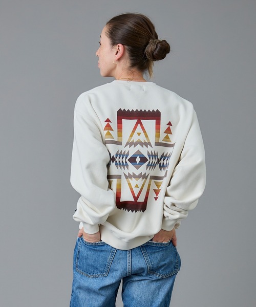 PENDLETON(ペンドルトン)の「PENDLETON/ペンドルトン フレンチ テリー バック プリント スウェット(スウェット・メンズ・ライトグレー/ライトブルー/ブラック/アイボリー・SMALL/MEDIUM/LARGE)」の1枚目の写真