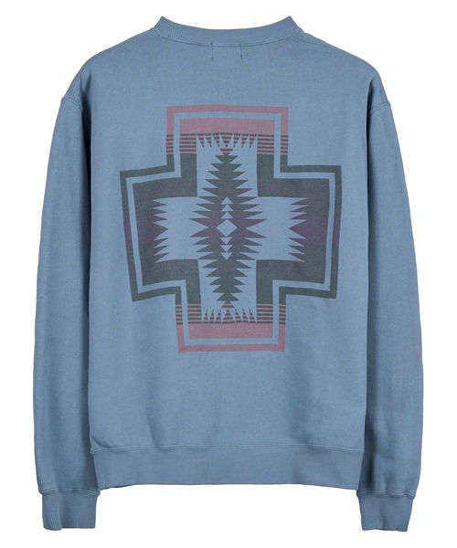 PENDLETON(ペンドルトン)の「PENDLETON/ペンドルトン フレンチ テリー バック プリント スウェット(スウェット・メンズ・ライトグレー/ライトブルー/ブラック/アイボリー・SMALL/MEDIUM/LARGE)」の4枚目の写真
