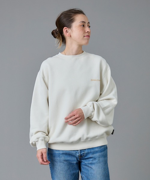 PENDLETON(ペンドルトン)の「PENDLETON/ペンドルトン フレンチ テリー バック プリント スウェット(スウェット・メンズ・ライトグレー/ライトブルー/ブラック/アイボリー・SMALL/MEDIUM/LARGE)」の13枚目の写真