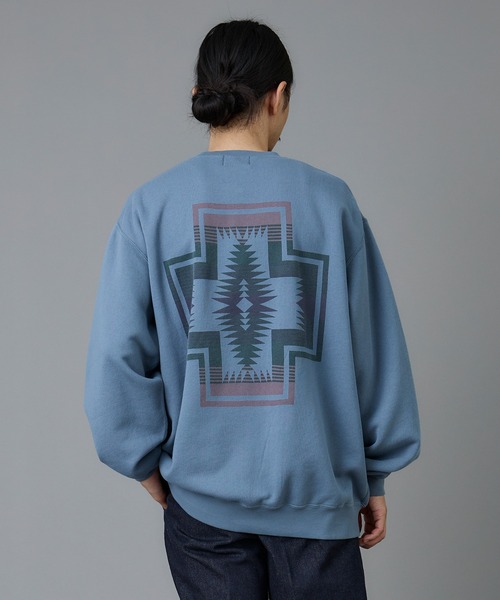 PENDLETON(ペンドルトン)の「PENDLETON/ペンドルトン フレンチ テリー バック プリント スウェット(スウェット・メンズ・ライトグレー/ライトブルー/ブラック/アイボリー・SMALL/MEDIUM/LARGE)」の18枚目の写真