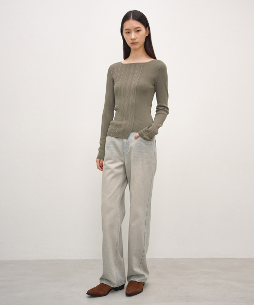 INSILENCE WOMEN（インサイレンスウーマン）の「ストレートフィットデニム アッシュブルー（デニムパンツ・レディース・その他・X-SMALL/SMALL/MEDIUM）」の2枚目の写真