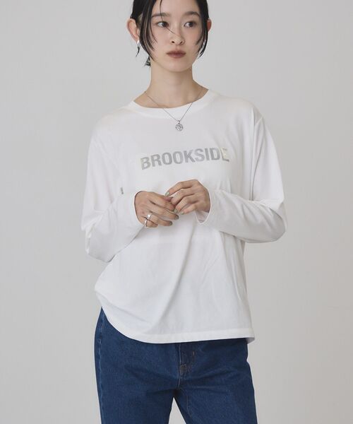 AMERICAN HOLIC（アメリカンホリック）の「ベーシックアソートプリントロンT（Tシャツ/カットソー・レディース・アイボリー/サックスブルー/オフホワイト・M/L）」の16枚目の写真