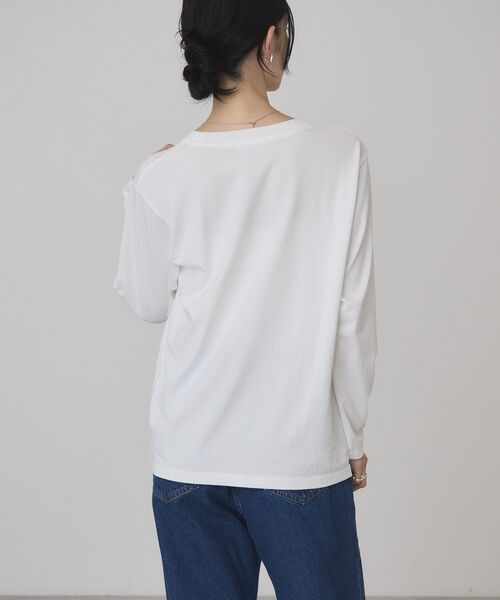 AMERICAN HOLIC（アメリカンホリック）の「ベーシックアソートプリントロンT（Tシャツ/カットソー・レディース・アイボリー/サックスブルー/オフホワイト・M/L）」の19枚目の写真