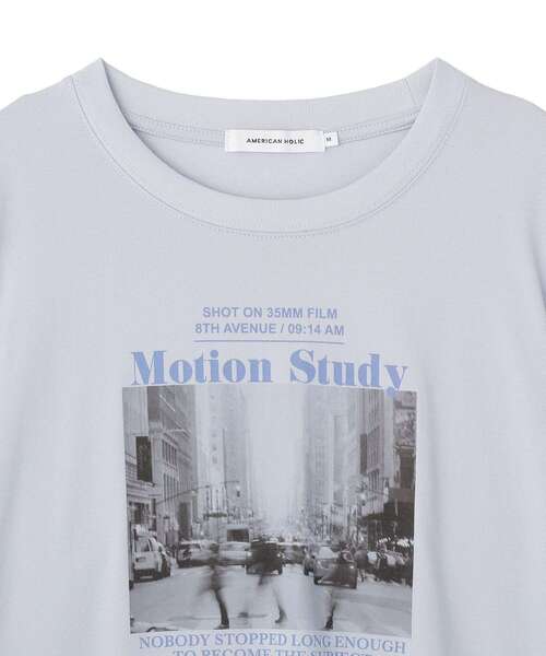 AMERICAN HOLIC（アメリカンホリック）の「ベーシックアソートプリントロンT（Tシャツ/カットソー・レディース・アイボリー/サックスブルー/オフホワイト・M/L）」の14枚目の写真