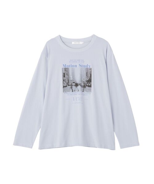 AMERICAN HOLIC（アメリカンホリック）の「ベーシックアソートプリントロンT（Tシャツ/カットソー・レディース・アイボリー/サックスブルー/オフホワイト・M/L）」の9枚目の写真