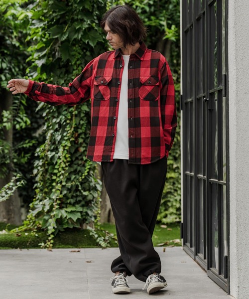 CAMBIO(カンビオ)の「ms6673- ヘビーネルワークシャツ - チェック(HLCM0285)(シャツ/ブラウス・メンズ・レッド/イエロー/ブルー/グレー系その他・M/L/XL)」の16枚目の写真