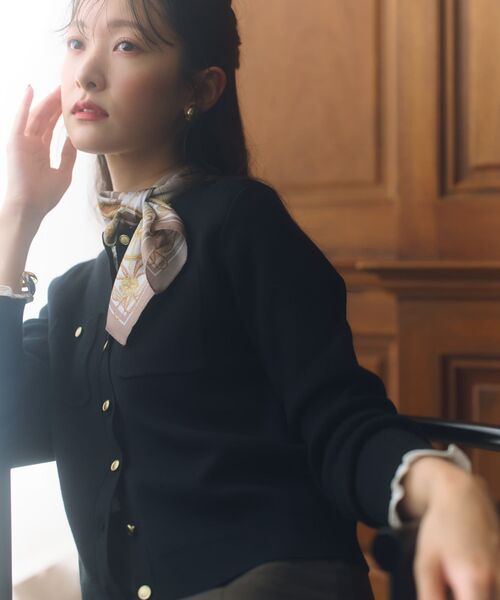 COHINA(コヒナ)の「スムースニットカーディガン 【低身長・小柄女性】(カーディガン/ボレロ・レディース・レッド/ブラック/ブラウン/グレー・ONE SIZE)」の14枚目の写真