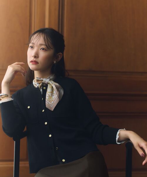 COHINA(コヒナ)の「スムースニットカーディガン 【低身長・小柄女性】(カーディガン/ボレロ・レディース・レッド/ブラック/ブラウン/グレー・ONE SIZE)」の15枚目の写真
