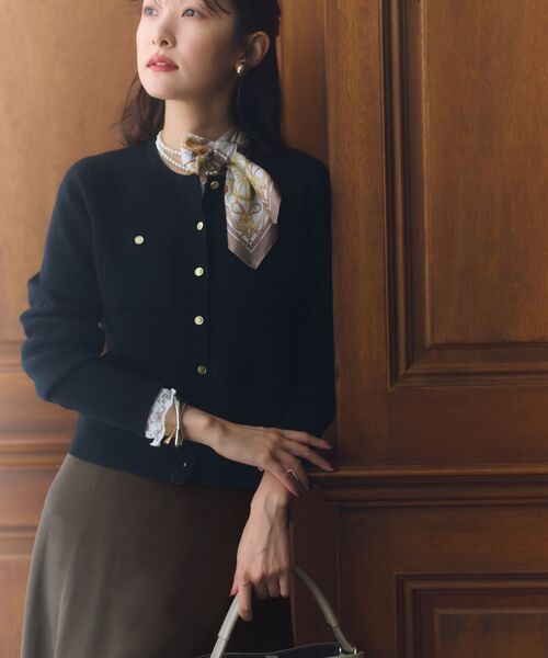 COHINA(コヒナ)の「スムースニットカーディガン 【低身長・小柄女性】(カーディガン/ボレロ・レディース・レッド/ブラック/ブラウン/グレー・ONE SIZE)」の17枚目の写真