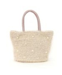 【es】【cooco】JSC パール付フェザーニットトートバッグ