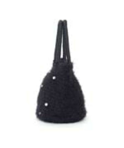 COOCO(クーコ)の「【es】【cooco】JSC パール付フェザーニットトートバッグ(トートバッグ・レディース・ブラック/グレイッシュベージュ/ベージュ/サックスブルー・FREE)」の10枚目の写真