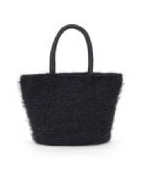 COOCO(クーコ)の「【es】【cooco】JSC パール付フェザーニットトートバッグ(トートバッグ・レディース・ブラック/グレイッシュベージュ/ベージュ/サックスブルー・FREE)」の5枚目の写真