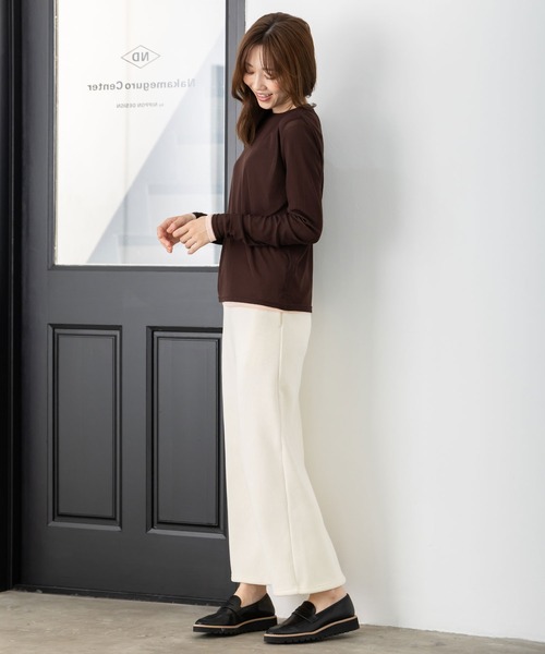 MAISONCOMFY (メゾンコンフィ)の「【コーデュロイスカート】裏フリースの暖かいナロースカート(スカート・レディース・ブラウン/ブラック/モカ/アイボリー・FREE)」の13枚目の写真