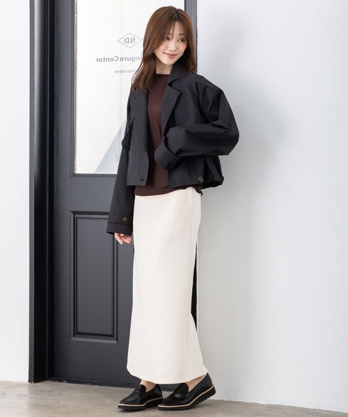 MAISONCOMFY (メゾンコンフィ)の「【コーデュロイスカート】裏フリースの暖かいナロースカート(スカート・レディース・ブラウン/ブラック/モカ/アイボリー・FREE)」の16枚目の写真
