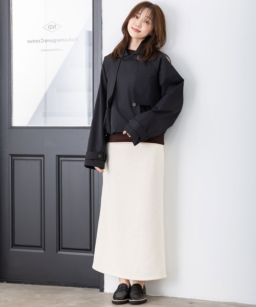 MAISONCOMFY (メゾンコンフィ)の「【コーデュロイスカート】裏フリースの暖かいナロースカート(スカート・レディース・ブラウン/ブラック/モカ/アイボリー・FREE)」の18枚目の写真