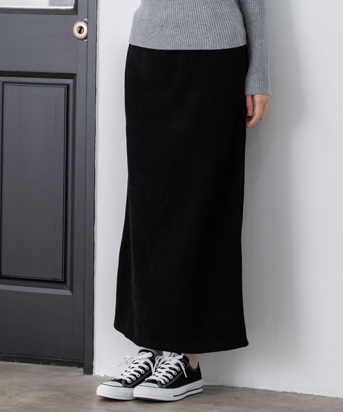 MAISONCOMFY (メゾンコンフィ)の「【コーデュロイスカート】裏フリースの暖かいナロースカート(スカート・レディース・ブラウン/ブラック/モカ/アイボリー・FREE)」の19枚目の写真