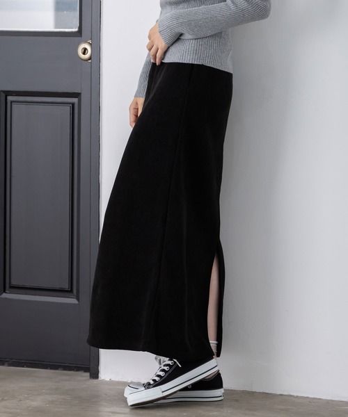 MAISONCOMFY (メゾンコンフィ)の「【コーデュロイスカート】裏フリースの暖かいナロースカート(スカート・レディース・ブラウン/ブラック/モカ/アイボリー・FREE)」の20枚目の写真