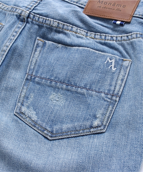 Moname(モナーム)の「【Moname(41161006)】CHARLOTTE TIGHT TAPERED <ダメージ>(デニムパンツ・レディース・インディゴブルー・9号/11号/7号)」の7枚目の写真