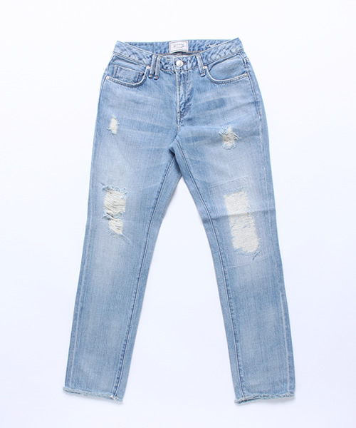 Moname(モナーム)の「【Moname(41161006)】CHARLOTTE TIGHT TAPERED <ダメージ>(デニムパンツ・レディース・インディゴブルー・9号/11号/7号)」の10枚目の写真
