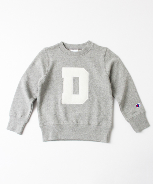 Champion（チャンピオン）の「Champion×DOORS　ロゴパッチワークプルオーバー（スウェット・キッズ・グレー/ネイビー・120/90/105/135）」の14枚目の写真