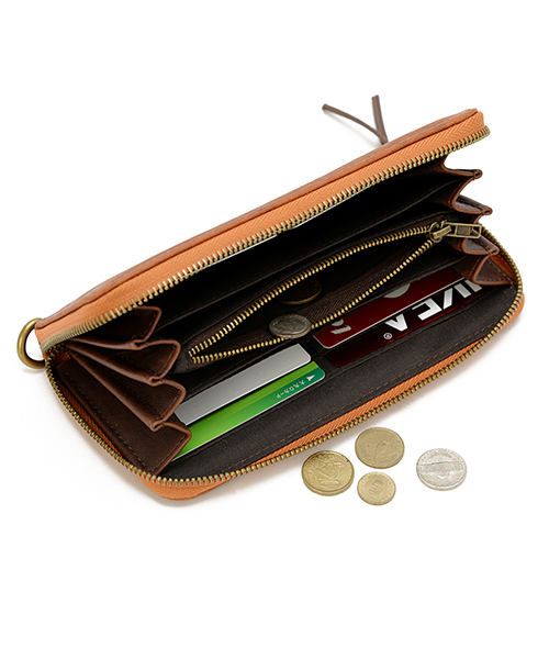 DEVICE（デバイス）の「DEVICE デバイス gland ラウンド ファスナー 長財布 ウォレット（財布・メンズ・ブラウン/キャメル/ブラック・FREE）」の15枚目の写真